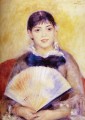 Girl With A fan master Pierre Auguste Renoir